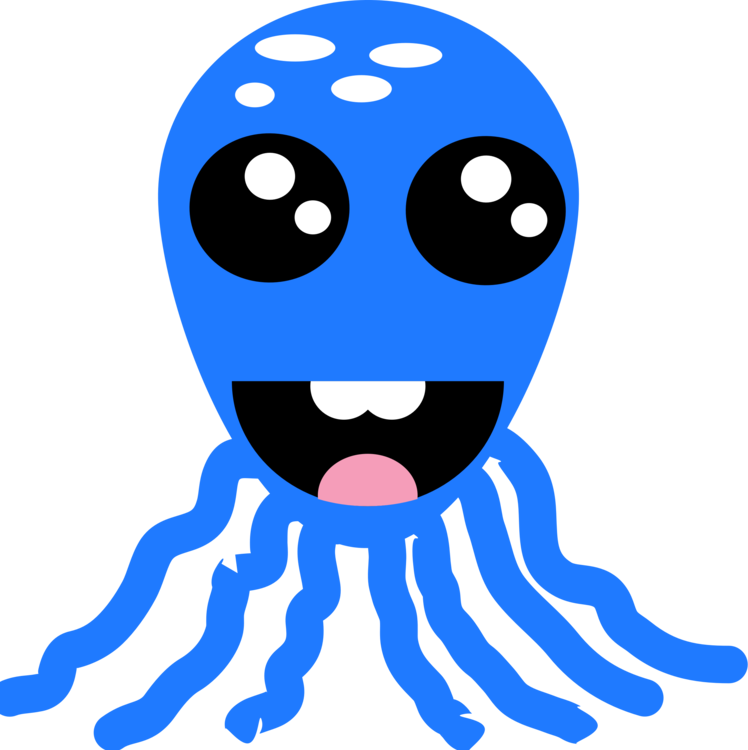 Octopus Computer Icons Animal Cat Smiley - Clip Art - Png Download (748x750), Png Download