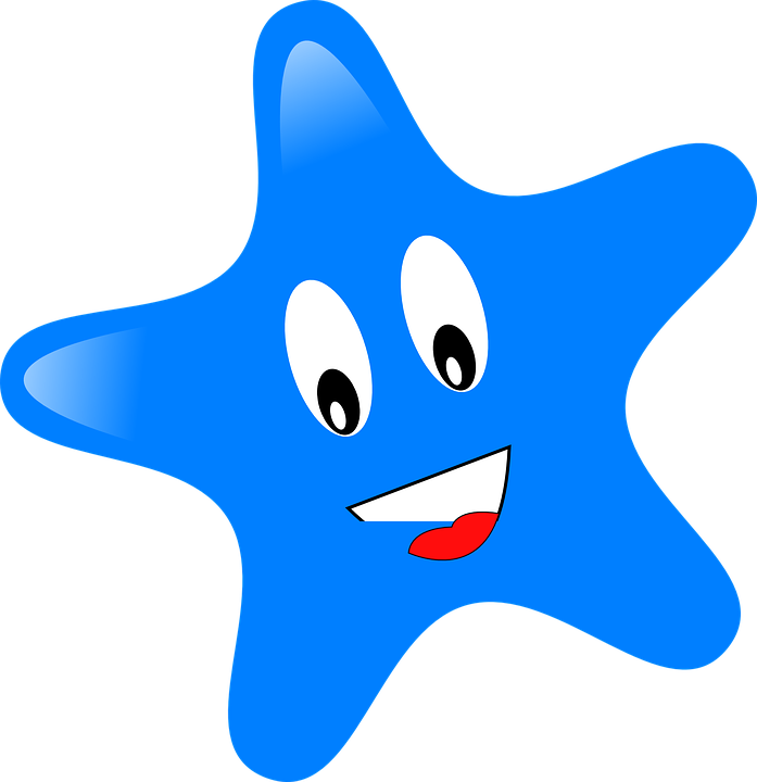 Blue Starfish Cliparts 6, Buy Clip Art - Blue Happy Star Clipart - Png Download (697x720), Png Download