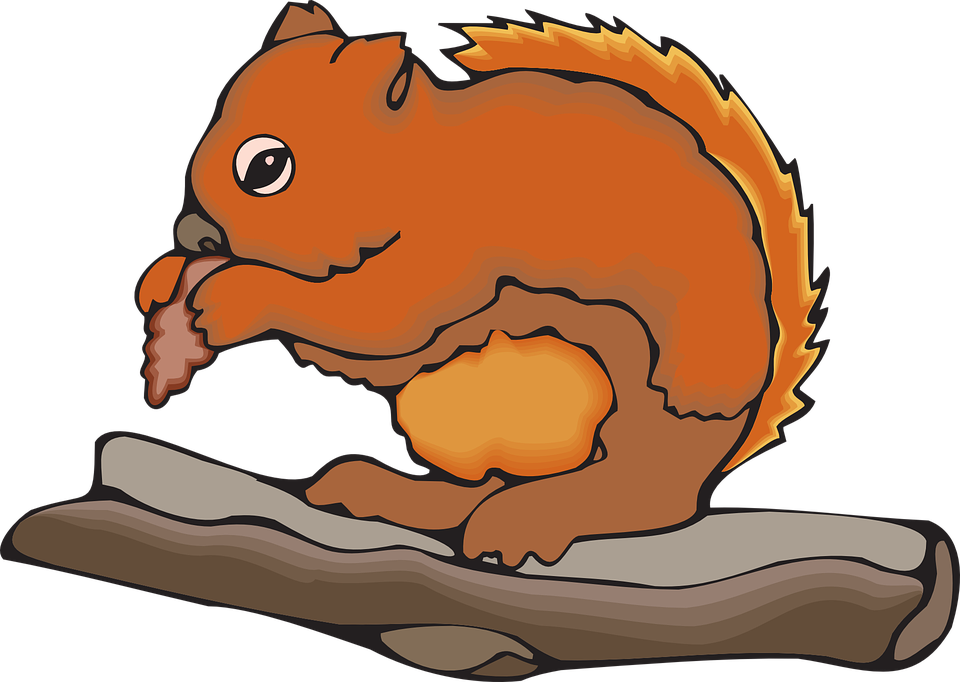 Animated Squirrel Clipart 8, Buy Clip Art - Animals Food Clipart - Png Download (960x682), Png Download