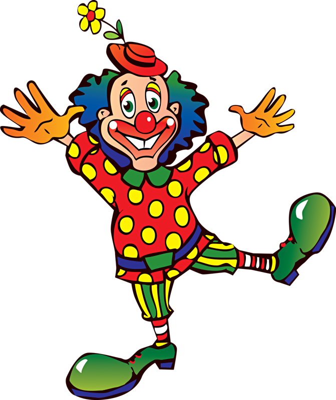 Cartoon - Clown - Funny Cartoon Clowns Clipart (671x800), Png Download