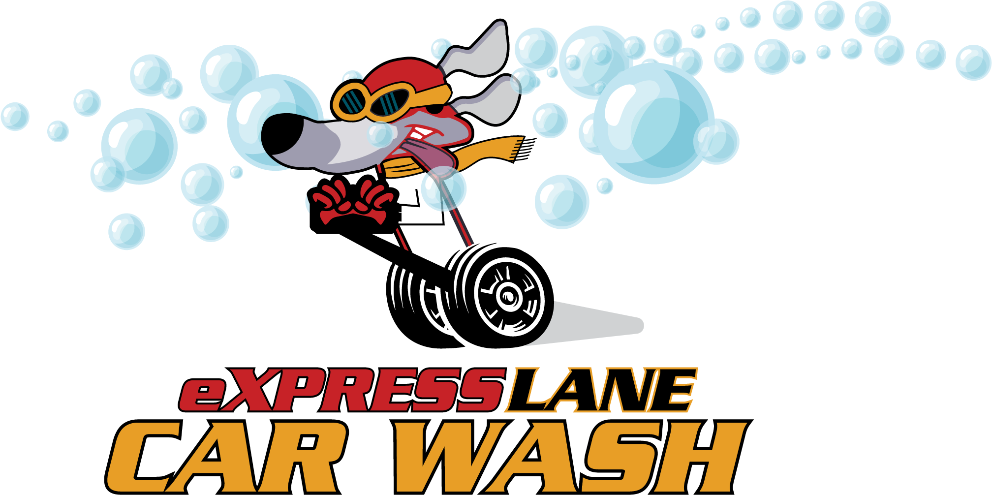Express Lane Car Wash - Car Clipart (2500x1087), Png Download