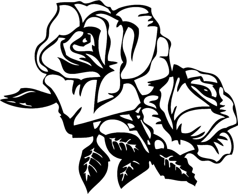Roses Dog Tag Stainless Steel Cremation Jewelry Clipart (800x800), Png Download