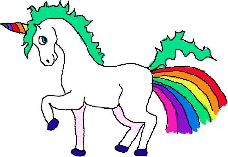 Fat Unicorn At Getdrawings Com Free For - Unicorn Clipart (953x653), Png Download