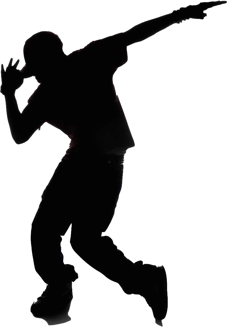 Hip Hop Dance Silhouette Clipart (893x1157), Png Download