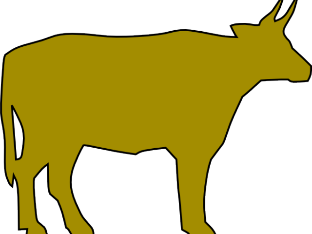 Cow Clipart Silhouette - Cattle - Png Download (640x480), Png Download
