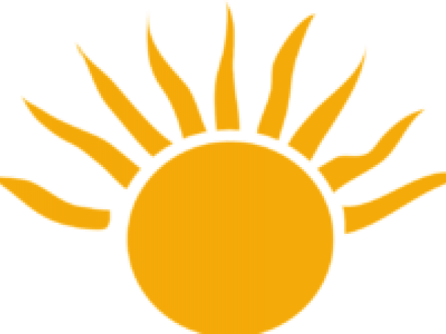 Sun Clipart Grey - Transparent Background Half Sun - Png Download (640x480), Png Download