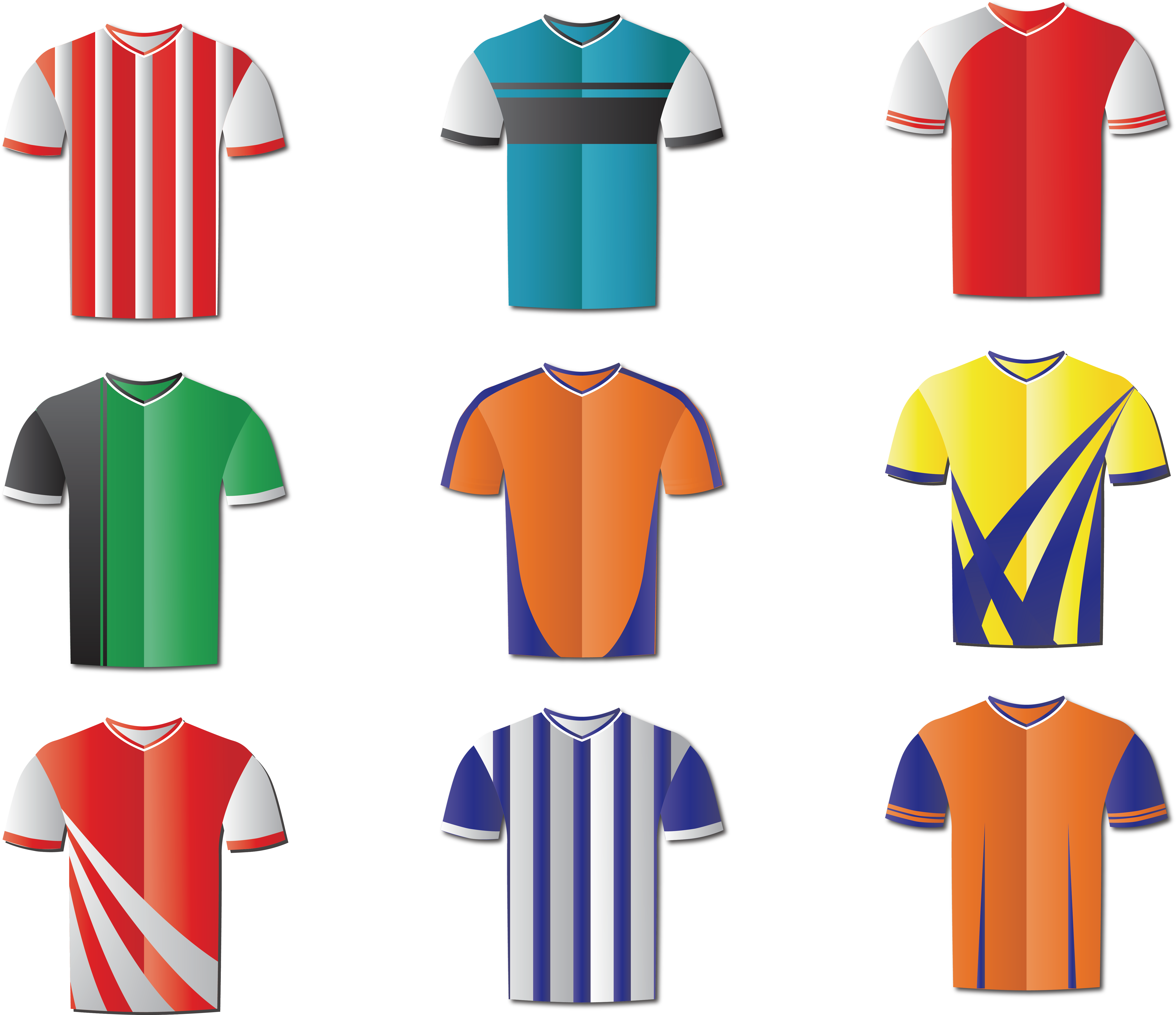 Sports Wear Clipart La Ropa - Camisolas De Futbol Animadas - Png Download (6172x5259), Png Download