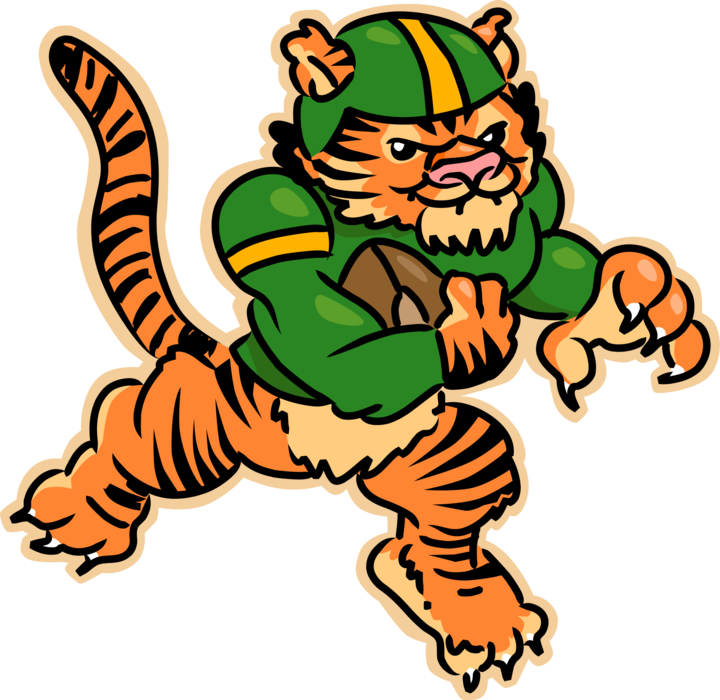 Tiger Playing Football Png Clipart (720x700), Png Download