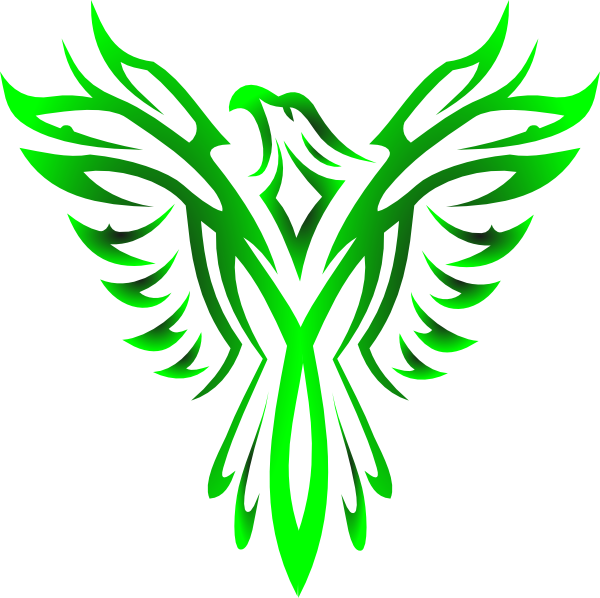 Gradient Eagle Black Clip Art At Clker - Phoenix Bird - Png Download (600x598), Png Download