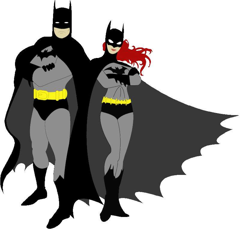 Sad Clipart Superhero - Batman And Batwoman Logo - Png Download (800x762), Png Download