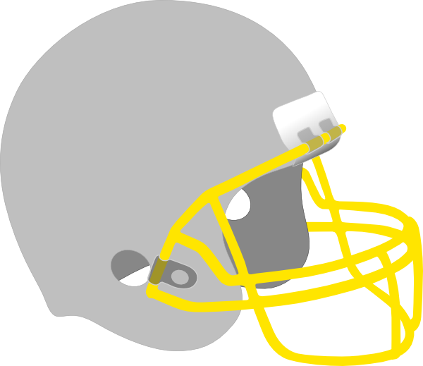 This Free Clip Arts Design Of Football Helmet Gray - Png Download (600x519), Png Download