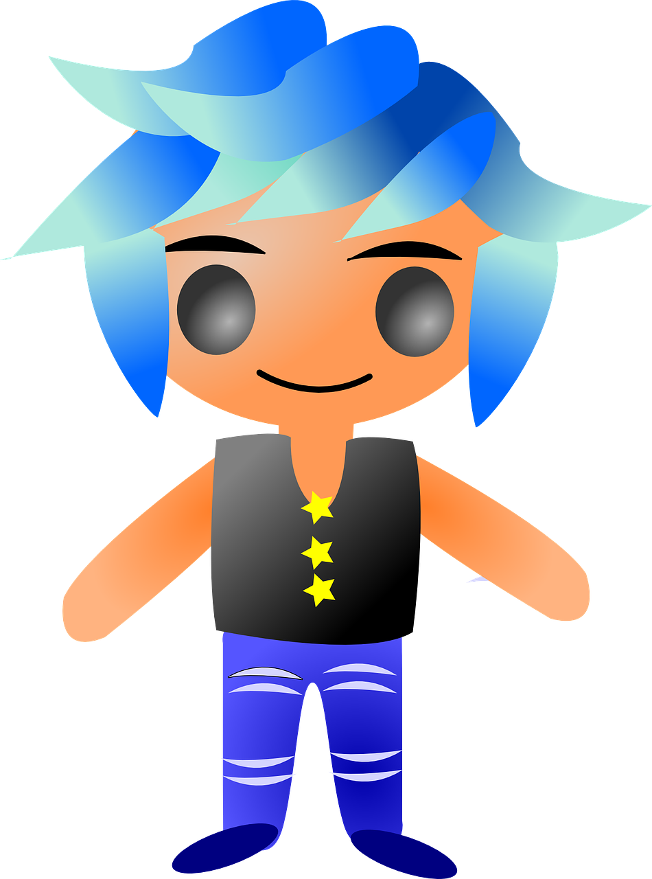 Cartoon Dude Hair Clipart (950x1280), Png Download