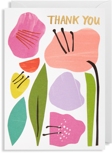 Thank You Flowers Greeting Card - Illustration Clipart (560x600), Png Download