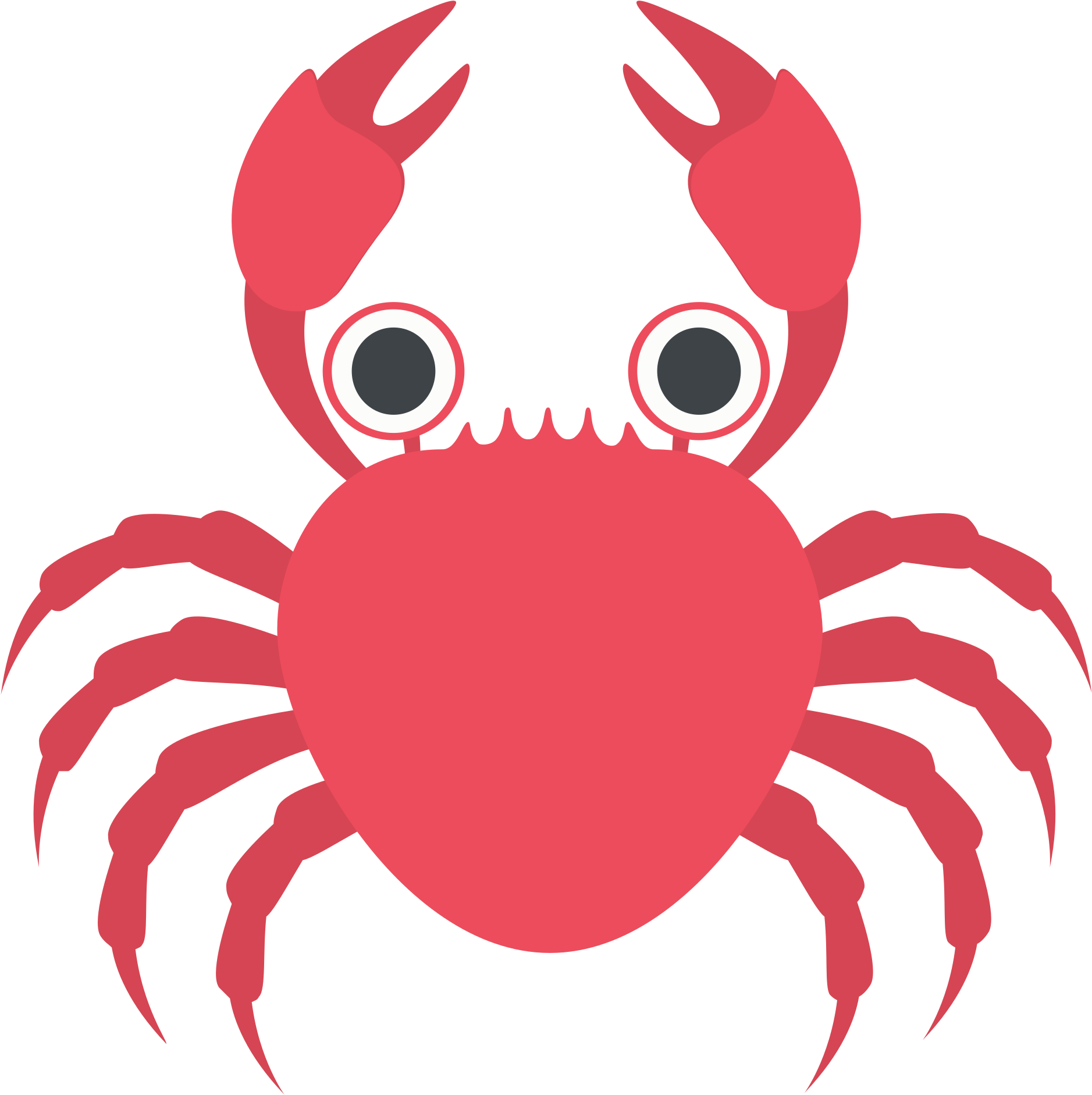 Cartoon Crab 15, Buy Clip Art - Crab Emoji - Png Download (2000x2000), Png Download