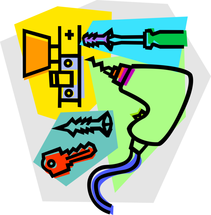 Tools With Handle Lock And Key Image Clipart (686x700), Png Download
