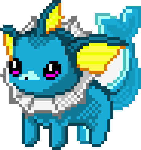 Keyboard Clipart Pixel Art - Vaporeon Pixel Art Png Transparent Png (560x560), Png Download