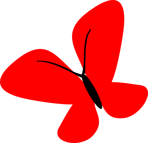 Red Butterfly Clipart Transparent - Png Download (600x580), Png Download