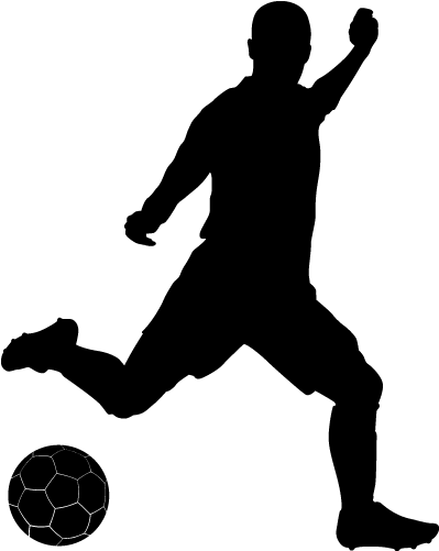 Free Download Silhouette Clipart Desktop Wallpaper - Ombre Joueur De Foot - Png Download (800x800), Png Download