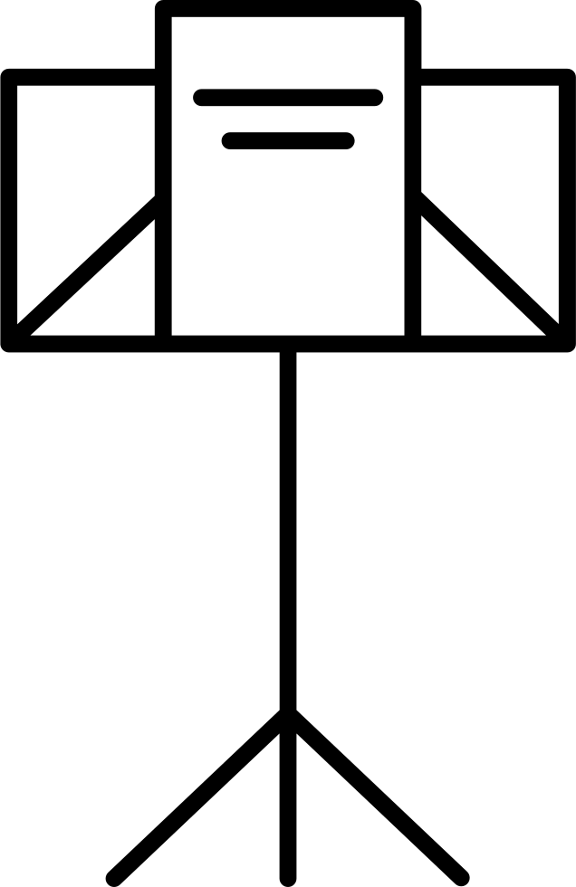 Png File - Music Stand Clipart (636x980), Png Download