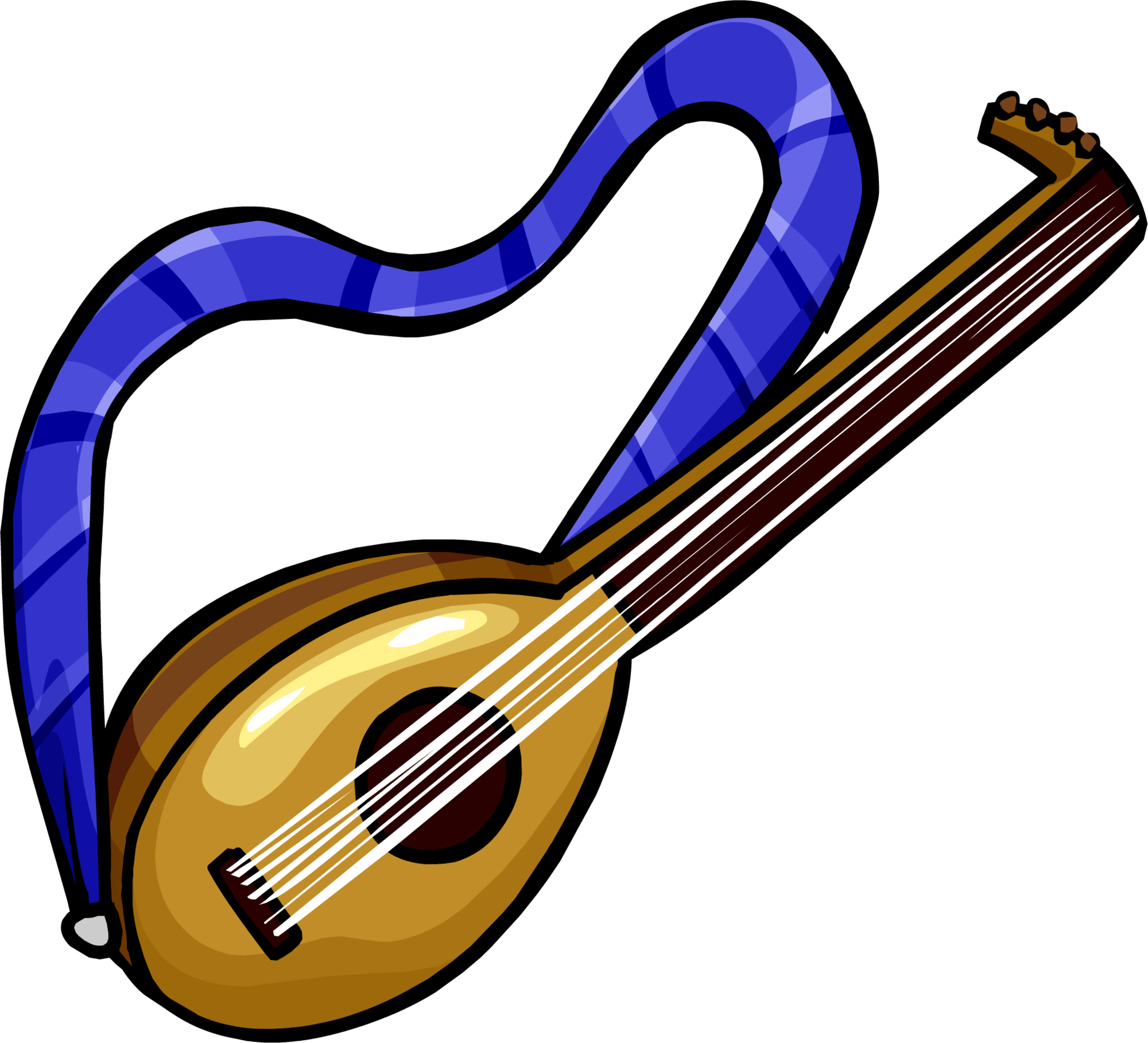 Instrument Clipart Music Club - Lute Club Penguin - Png Download (2000x1818), Png Download