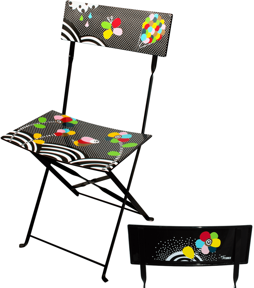 Image Not Found Or Type Unknown - Lot 2 Chaises De Jardin Pliantes Noir Mat Clipart (1000x1000), Png Download