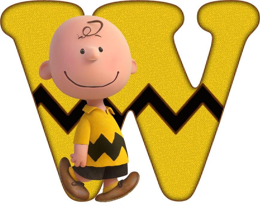 *✿**✿*w*✿**✿* - Charlie Brown Letter W Clipart (868x692), Png Download
