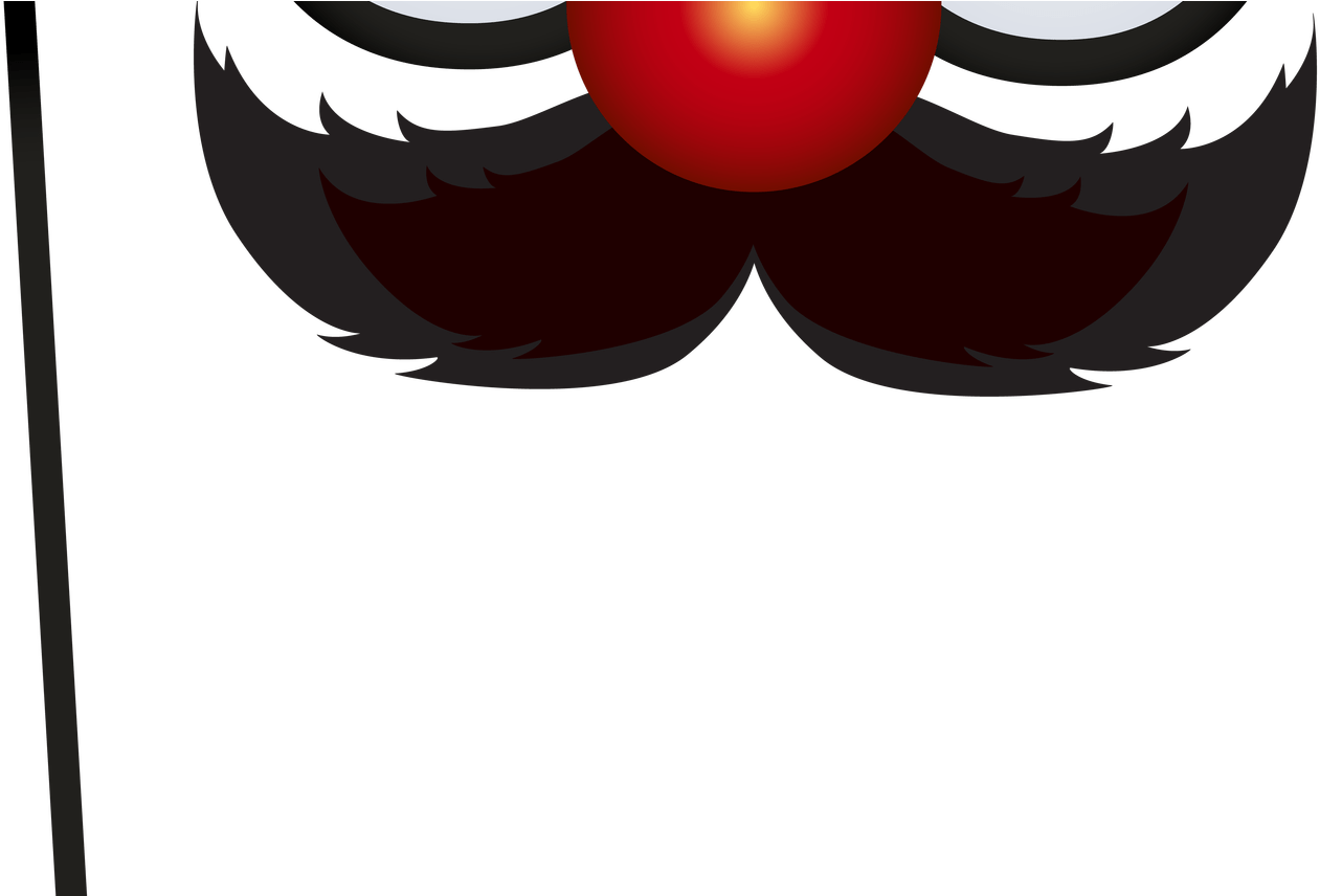 Party Mask With Mustache Transparent Clip Art Image - Clip Art - Png Download (1368x855), Png Download