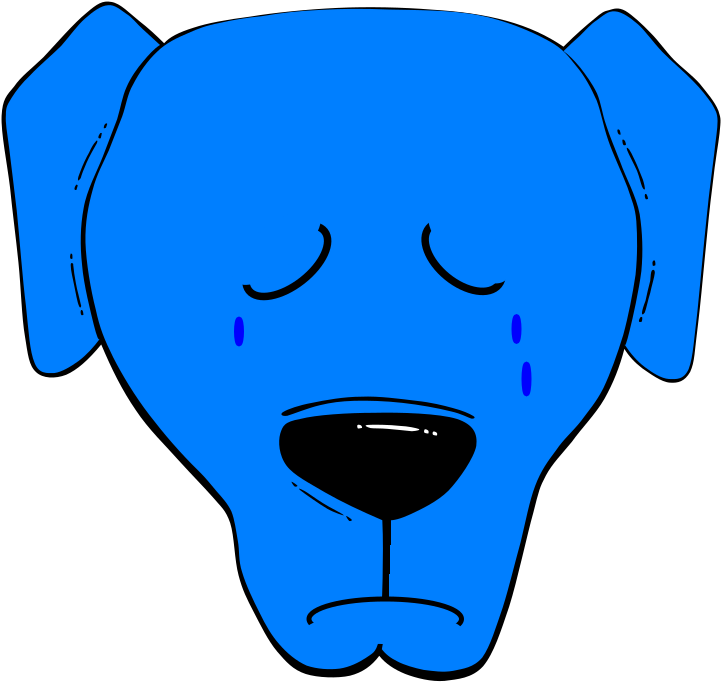 Blue Sad Svg Clip Arts 600 X 567 Px - Png Download (600x567), Png Download