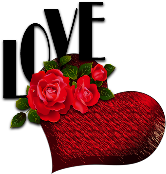 Red Rose Flowers Of Love Clipart (600x610), Png Download