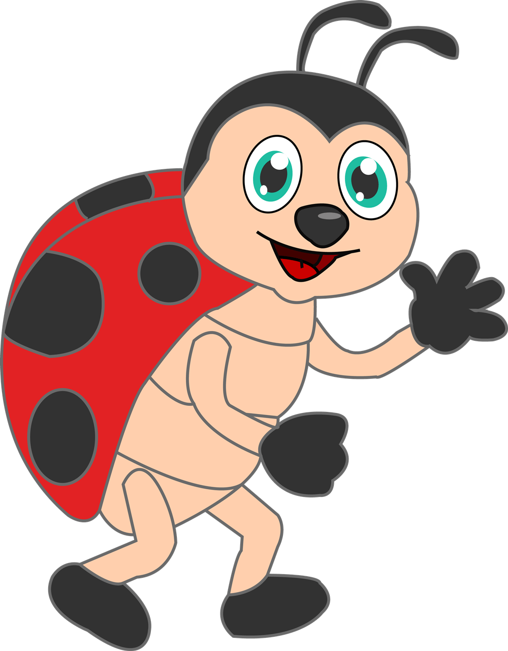 Free To Use & Public Domain Ladybug Clip Art - Cartoon Lady Bug - Png Download (1000x1280), Png Download