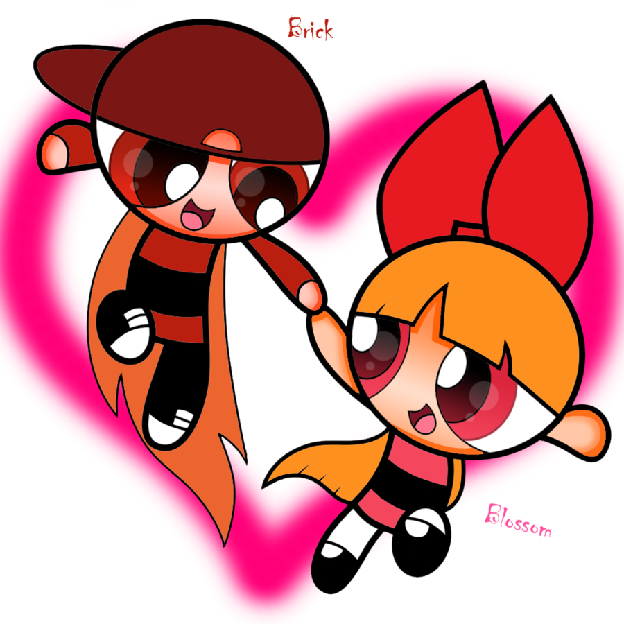 Powerpuff Girls Blossom Hair Cut Download - Powerpuff Blossom And Brick Clipart (900x900), Png Download