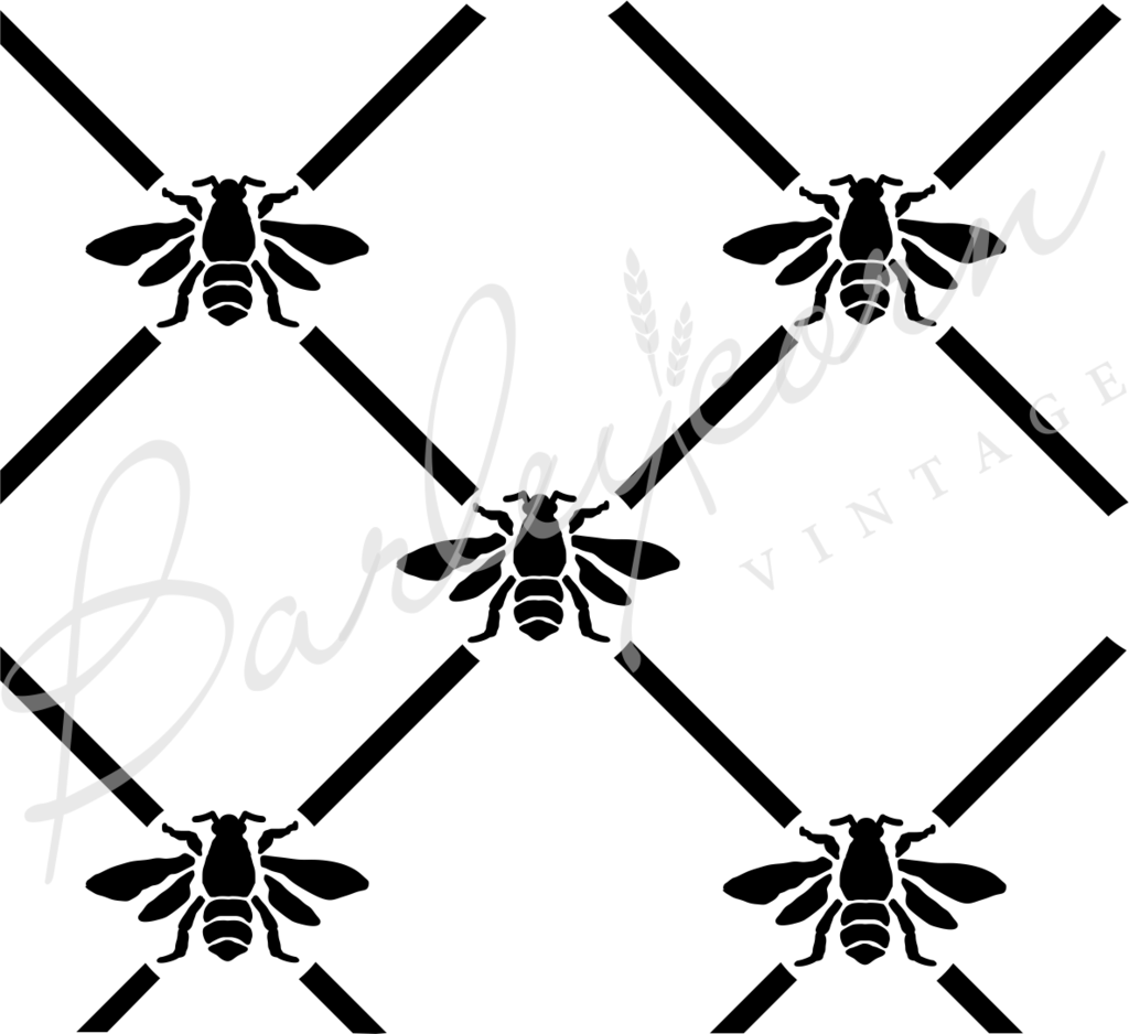 Bee Trellis Stencil - Freightliner Fs-65 Clipart (1024x938), Png Download