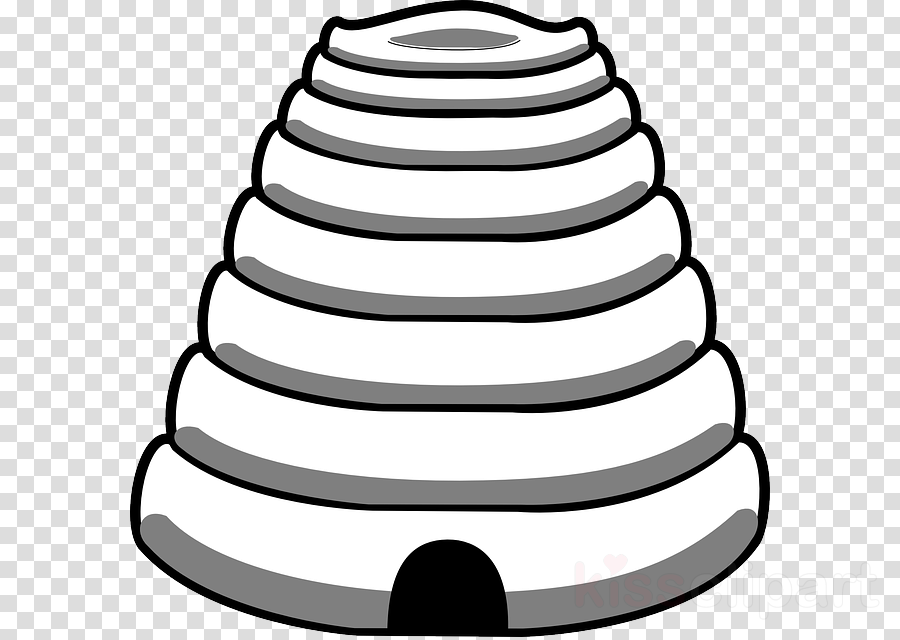 Download Honey Bee Hive Clip Art Black And White Clipart - Bee Hive Clip Art - Png Download (900x640), Png Download