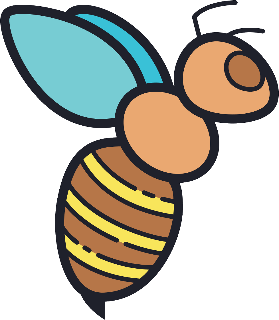 The Icon Is Depicting A Bee - Bee Clipart (1600x1600), Png Download