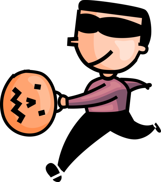 Vector Illustration Of Halloween Trick Or Treater With - Clip Art - Png Download (619x700), Png Download