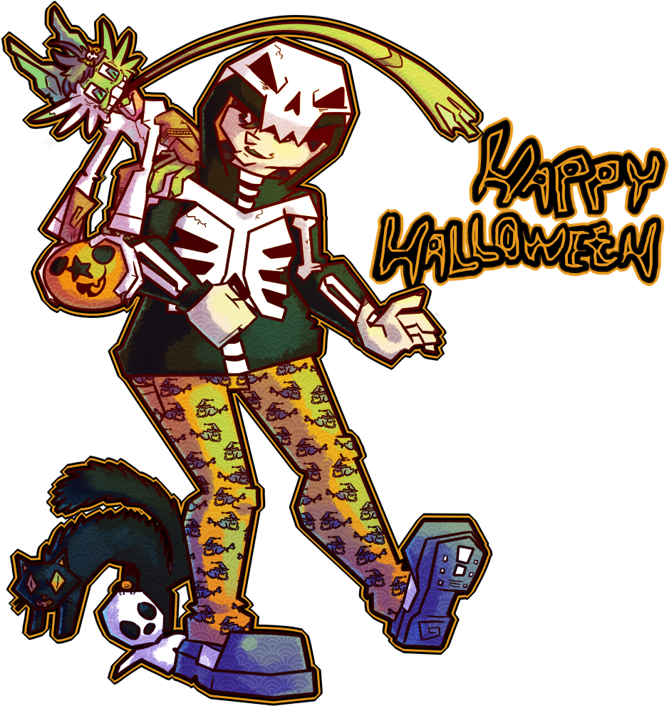 Happy Halloween You Dorks - Cartoon Clipart (1000x1000), Png Download
