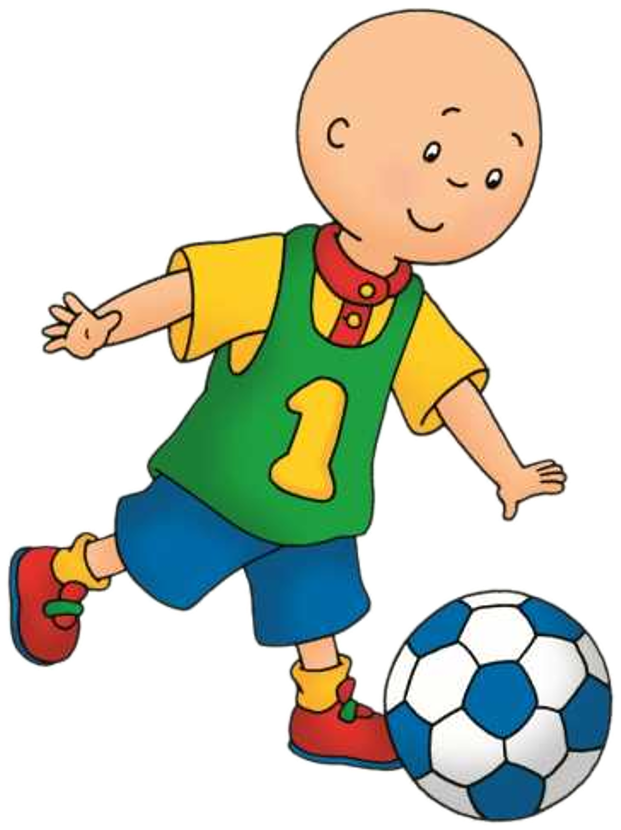 More Caillou Pictures - Caillou Soccer Clipart (645x853), Png Download