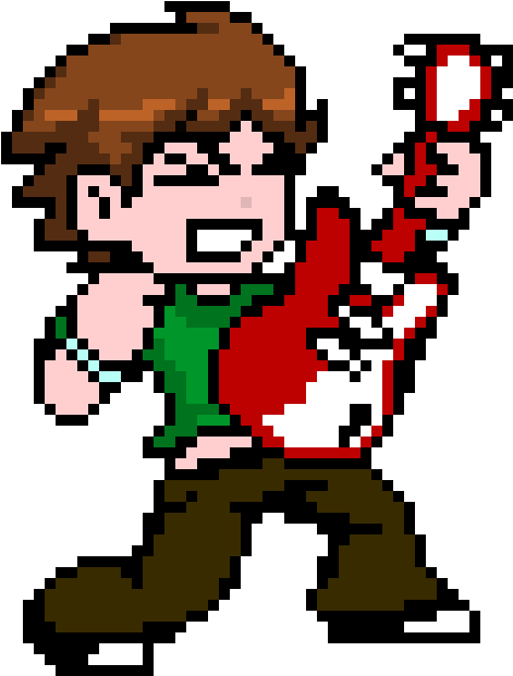 Rockstar - Scott Pilgrim Video Game Sprites Clipart (540x680), Png Download