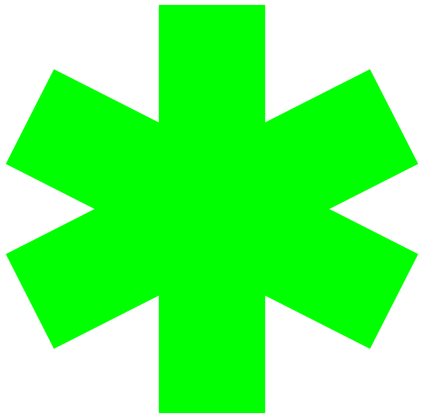 Green Star Of Life Clipart (600x592), Png Download