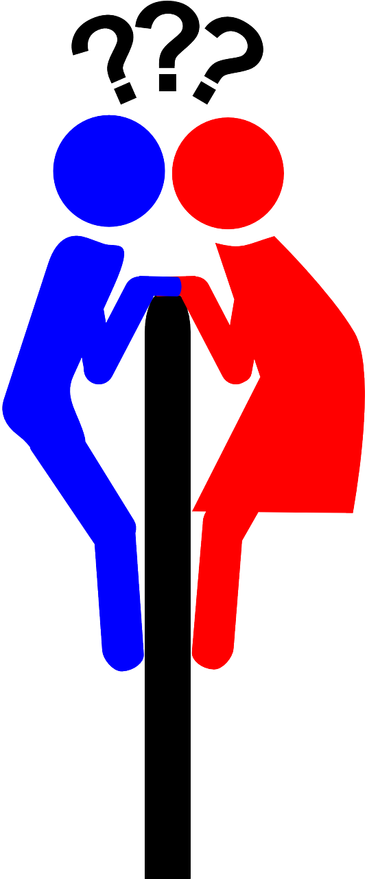 Surprise Man Woman Sign Icon Png Image - Homem E Mulher Banheiro Clipart (640x1280), Png Download