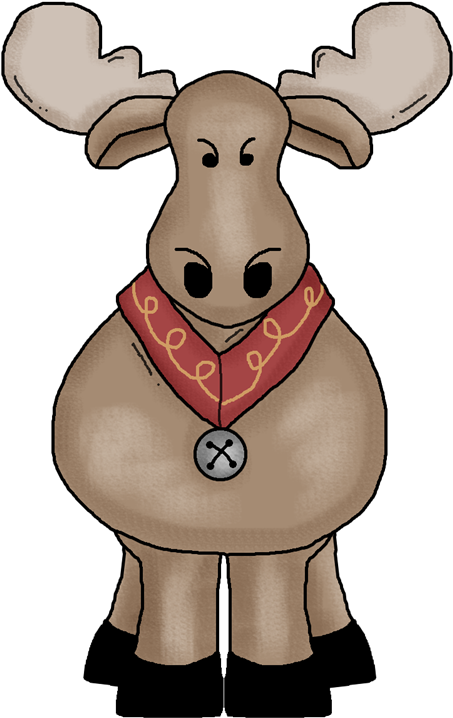 Xmas Moose - Transparent Png Moose Tubes Clipart (480x753), Png Download