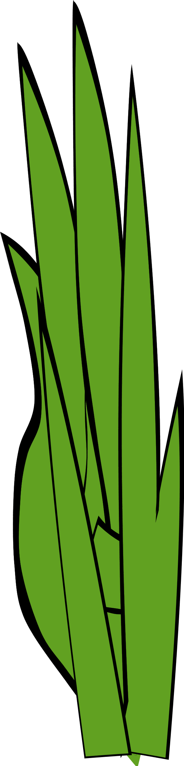 Clipart Grass Blades And Clumps 5 Black And White Nature - Clip Art - Png Download (577x2400), Png Download