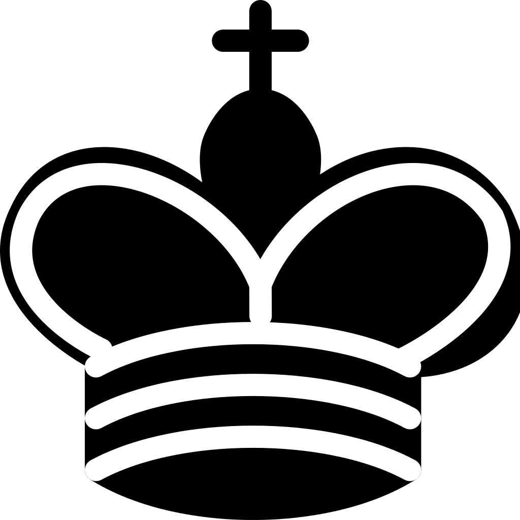 Western Black Side King - Computer Chess King Clipart (1024x1024), Png Download