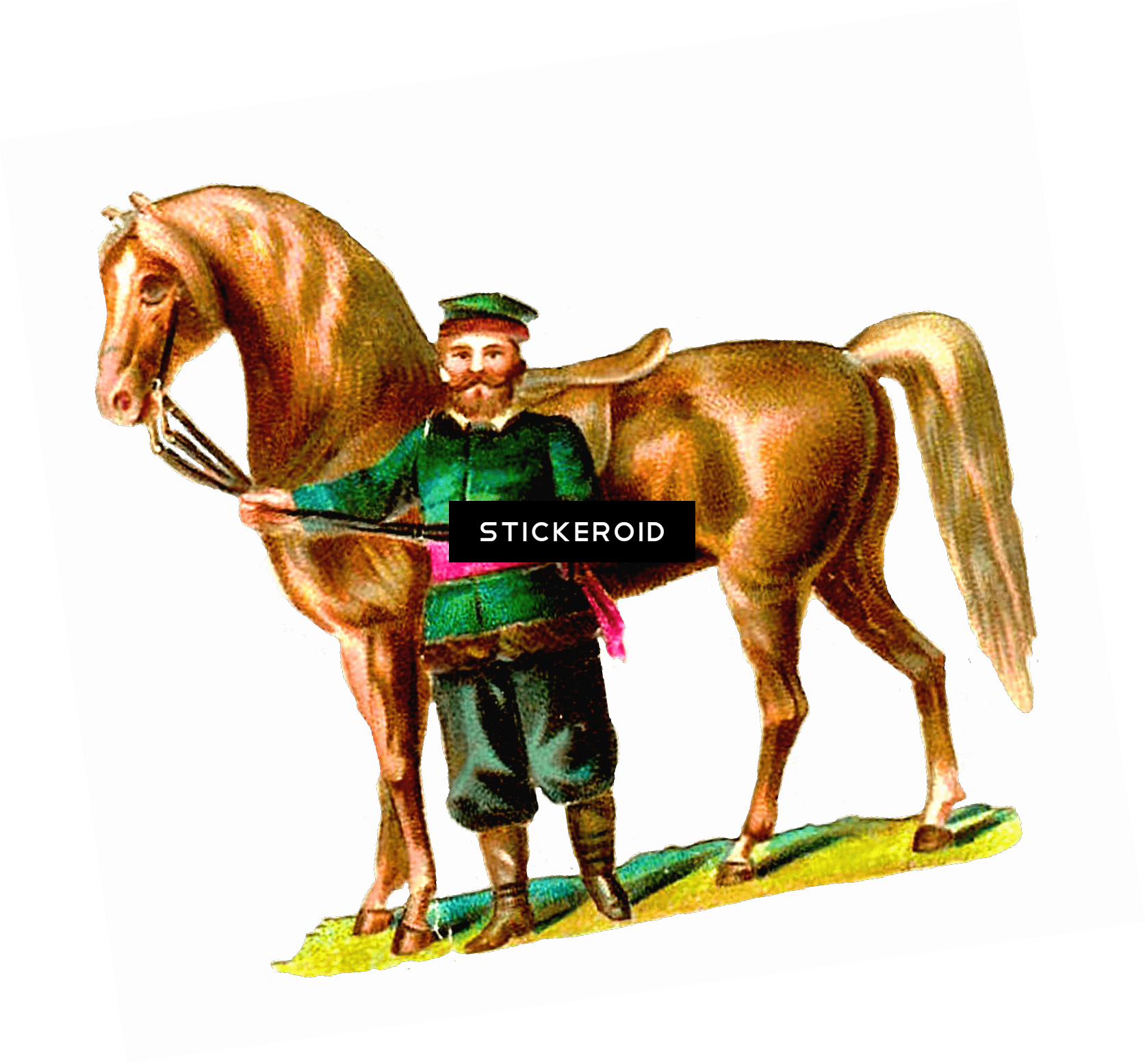 Vintage Horse And Rider - Clip Art - Png Download (1673x1555), Png Download