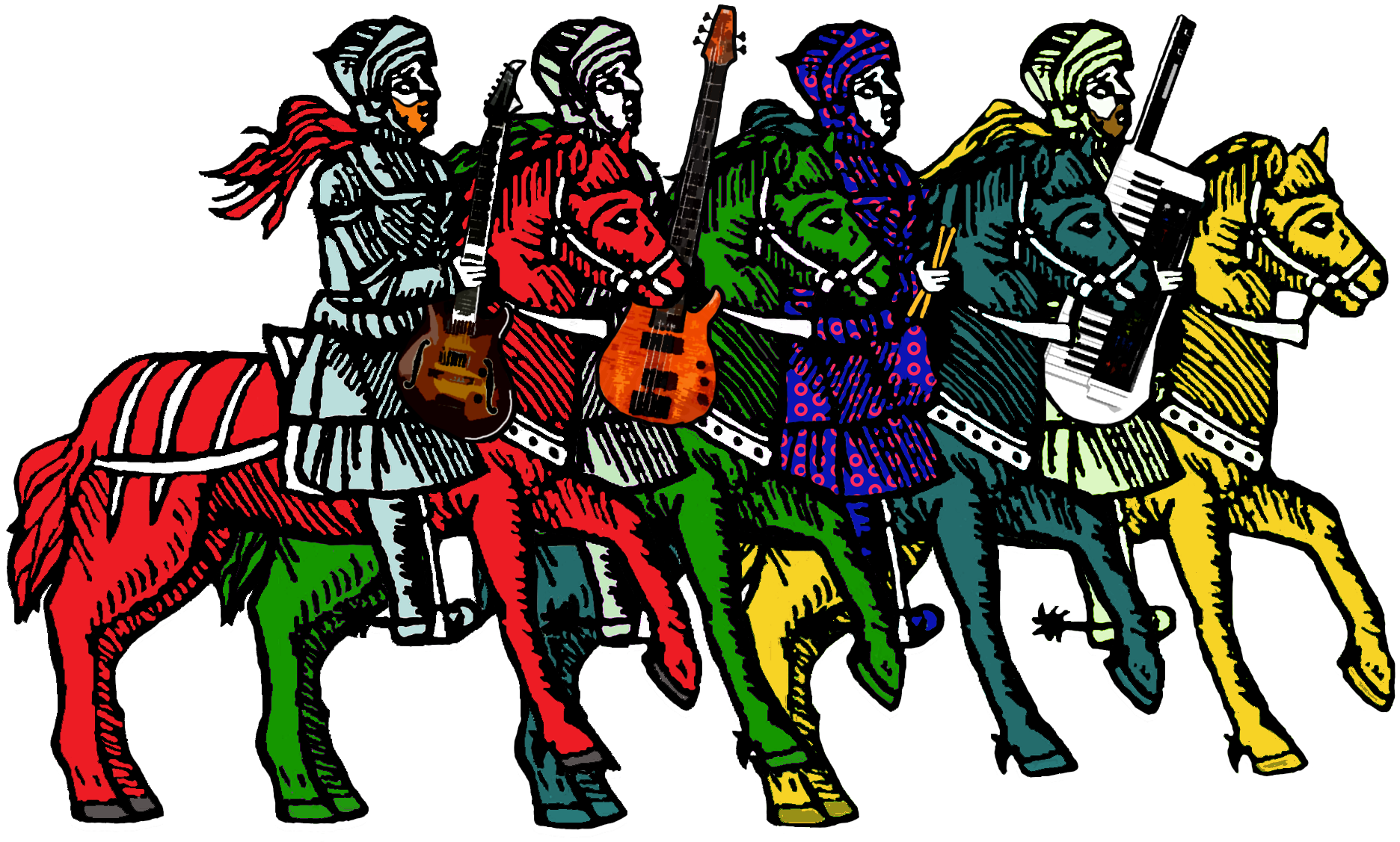 Horsephish Color Shirts Copy Clipart (1989x1200), Png Download