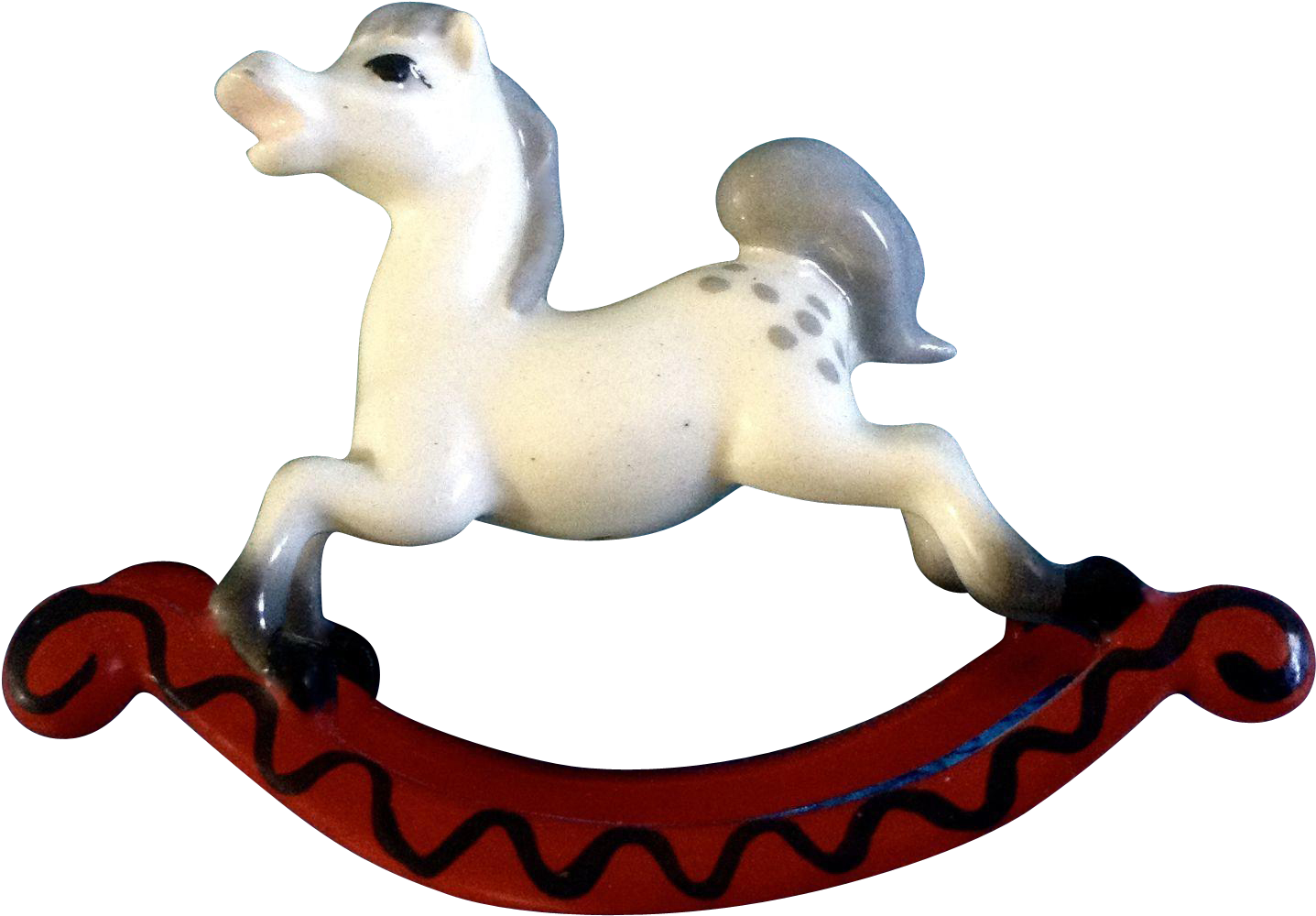Vintage Discontinued Hagen Renaker Rocking Horse - Ceramic Clipart (1436x1436), Png Download