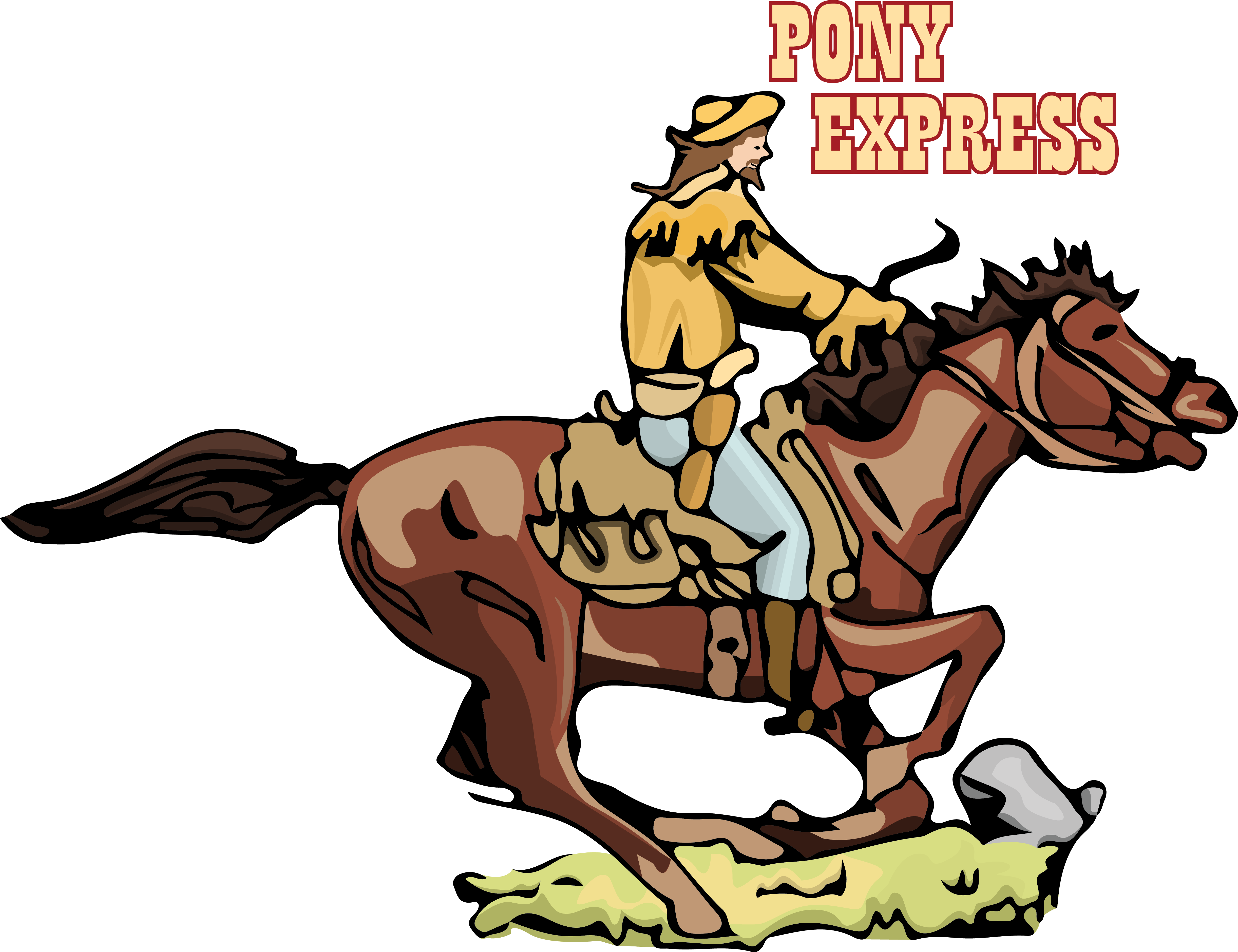 Ranch Clipart Pony Express - Pony Express - Png Download (4887x3758), Png Download