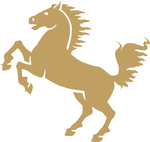 Gold Horse Clipart - Png Download (600x568), Png Download