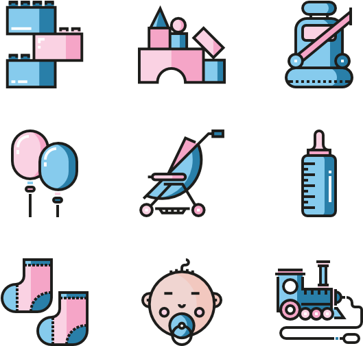 Baby And Toys - Icon Clipart (600x564), Png Download