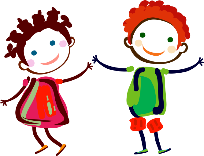 Clipart Dans Eden Boya Çizim Çocuklar - Happy Couples Cartoon - Png Download (682x600), Png Download